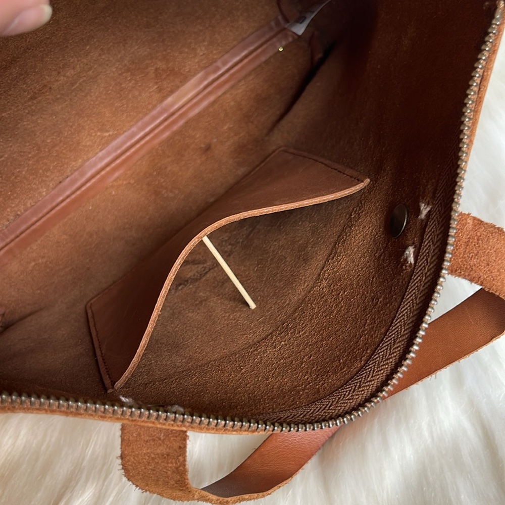Floral Brown Leather Crossbody Bag - Picture 13 of 15